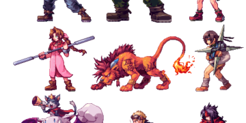 超棒的 2D Sprites ！ FFVII 和 Monster Hunter 都有！