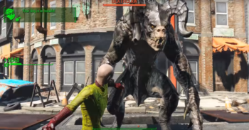 一拳超人 One Punch Man Fallout 4 出现, 功力与漫画一样强