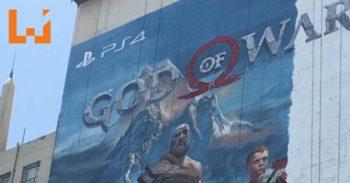 《God of War》父与子海报初现！巨型墙体壁画即将完成？！