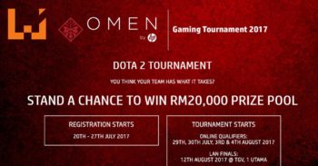OMEN by HP Dota 2比赛正式接受报名！比赛总奖金高达RM20,000！