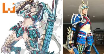 大神制作《Monster Hunter》系列雷狼龙套装！能放出霸气蓝色灯光效果！