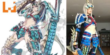 大神制作《Monster Hunter》系列雷狼龙套装！能放出霸气蓝色灯光效果！