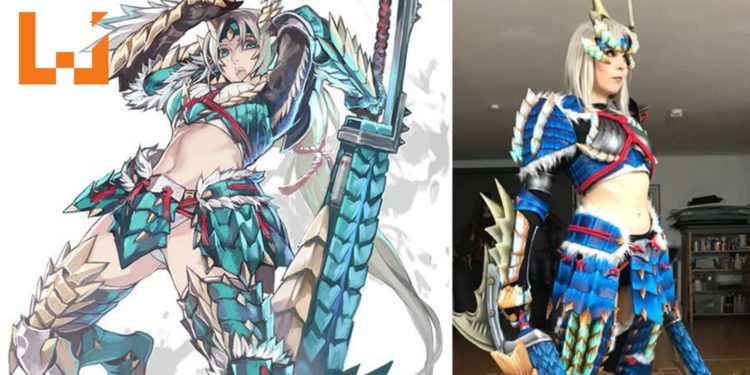 大神制作《Monster Hunter》系列雷狼龙套装！能放出霸气蓝色灯光效果！