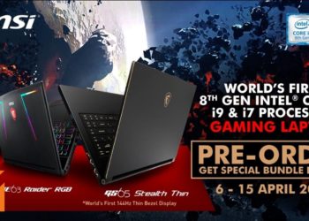MSI宣布三款搭载第8代Intel Core处理器的电竞笔电正式开启预购！