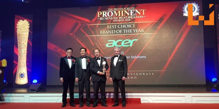 Acer荣获BrandLaureate BestBrands Awards 2018最佳IT品牌选择！