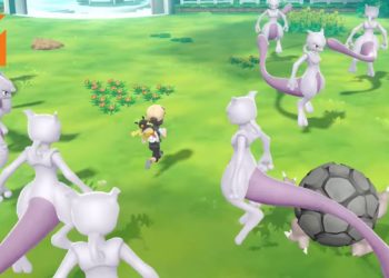 《Pokemon Let’s Go! Pikachu/Eevee》小游戏！20多只MewTwo齐聚一堂！