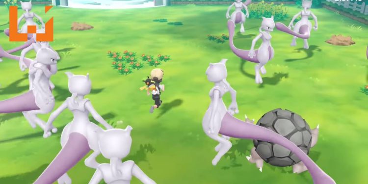 《Pokemon Let’s Go! Pikachu/Eevee》小游戏！20多只MewTwo齐聚一堂！