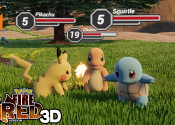 粉丝重制3D版《Pokemon Fire Red》释出新实机演示！经典回合制变即时战斗！