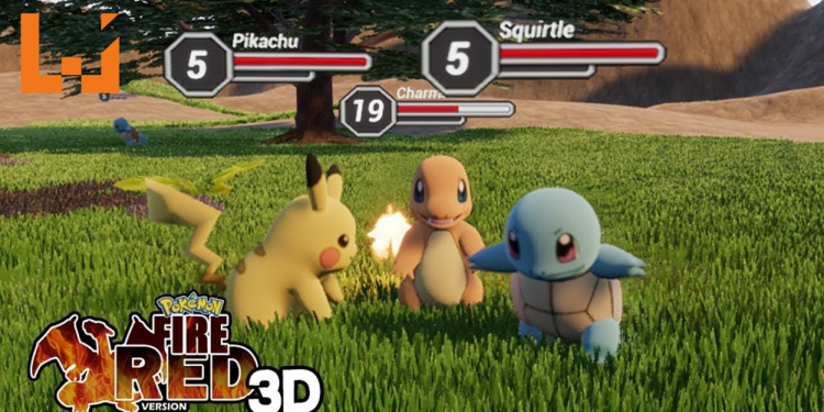 粉丝重制3D版《Pokemon Fire Red》释出新实机演示！经典回合制变即时战斗！