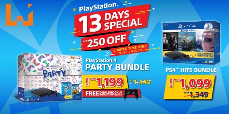 PlayStation 13 Days Special优惠活动即将开始！PS4 Hits Bundle仅RM1,099？！