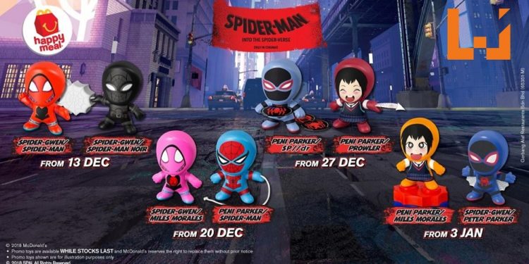 马来西亚McDonald’s推出全新Spider-Man玩具！八款Spider-Gwen和Peni Parker等你收集！