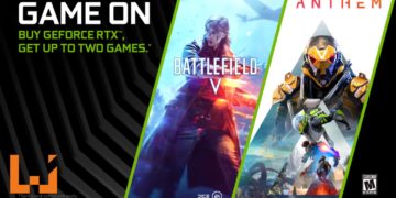 买NVIDIA GeForce RTX显卡就送《Battlefield V》和《Anthem》两款游戏！