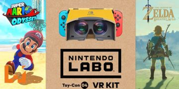 《The Legend of Zelda: Breath of the Wild》和《Super Mario Odyssey》将支持《Nintendo Labo Toy-Con 04: VR Kit》VR体验！