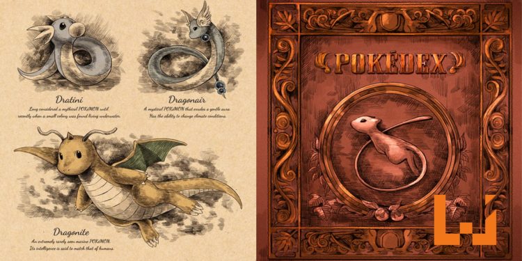国外网友凭借自己的想象画出了100年前的Pokedex！即复古又充满童话的风味！