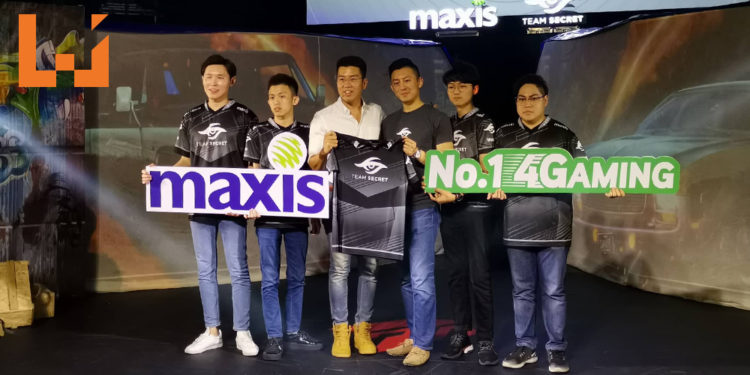 Maxis宣布与Team Secret合作！Maxis成为马来西亚Team Secret首位赞助商，为庆祝合作还将推出各种优惠！