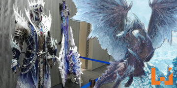 越看越帅！CAPCOM“猛汉部”在日本大阪举行体验会, 现场展出实体版冰咒龙套装猎人模型！