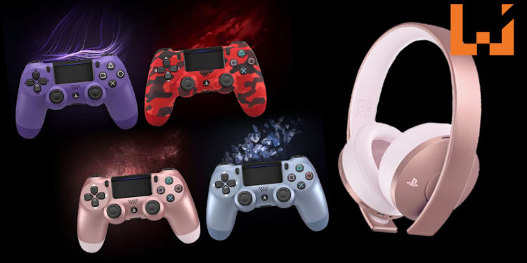 女孩们站起来！PlayStation一口气推出4款全新PS4手柄新色, 玫瑰金超吸睛, 搭玫瑰金无线立体声耳机美到嫑嫑的！