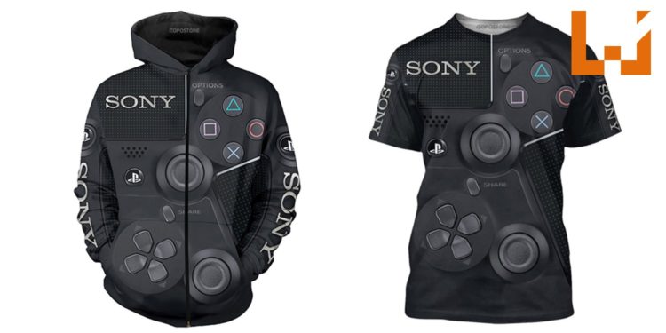 国外品牌推出一系列以PlayStation PS4手柄为主题的服装！视觉效果非常强烈！