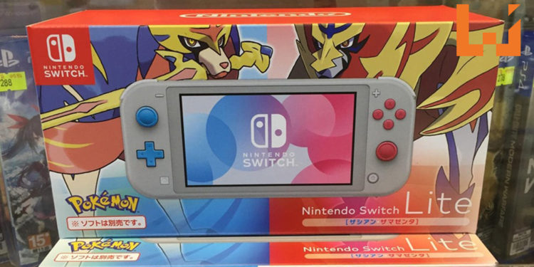 零售商提前曝光NS Lite《Pokemon Sword & Shield》包装及实拍图!整体设计为灰色, 背后神兽印花非常帅气!