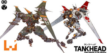 国外神人绘制插画系列“TANKHEAD”！二战军事武器和载具都变成帅气机甲！
