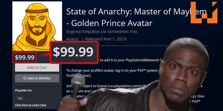 史上最贵的PSN头像！独立游戏《State of Anarchy: Master of Mayhem》售卖99.99美元的头像！
