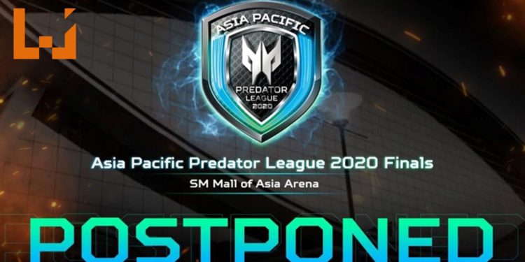 官方宣布Asia Pacific Predator League 2020比赛将延迟至6月份或7月份！