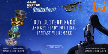 Square Enix将与Butterfinger展开另类联动！购买巧克力棒可兑换《Final Fantasy VII》重制版Tifa动态主题和游戏物品！