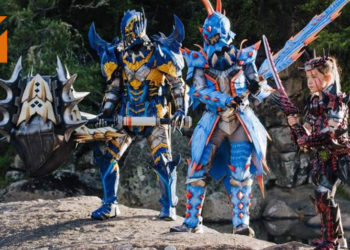 永不熄灭的狩猎之魂！国外一家Cosplay《Monster Hunter》猎人！女儿黑炎王套装十分可爱！