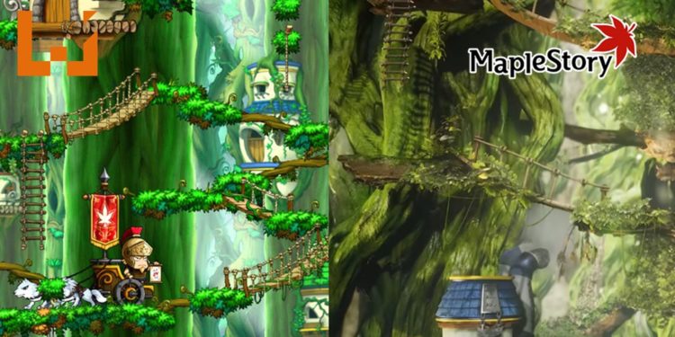 韩国大神制作《MapleStory》民间重制版！Ellinia和Temple of Time的地图被3D化，效果令人惊艳！