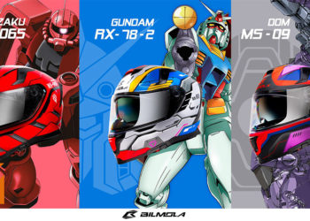 泰国知名安全帽品牌Bilmora与《Gundam》联名合作，推出三款时髦的限量全罩式安全帽！