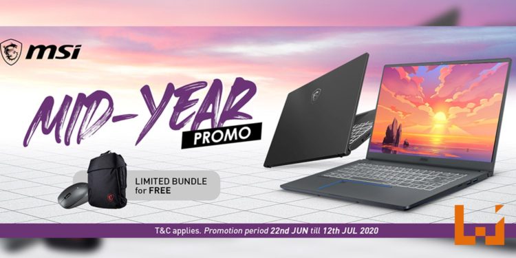 MSI限时举办Mid-Year促销活动！购买指定笔电能获得免费电脑外设产品！