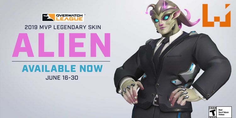 《Owerwatch》职业电竞联赛推出2019年MVP传奇造型!Zarya的Alien皮肤霸气登场!