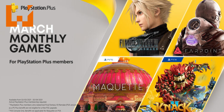 2021年3月PS Plus免费游戏公布！将限时免费送出《Final Fantasy VII 重制版》给PS4的玩家！
