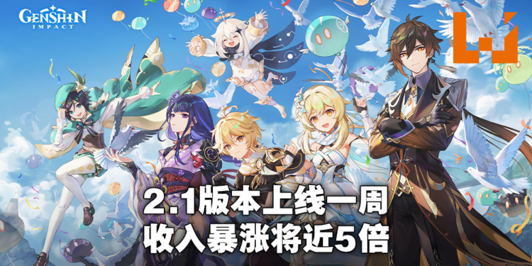 《原神》9月首周全球盈利增长近5倍，高达1.51亿美金！多亏了雷电将军卡池与首充重置！