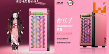 ASUS与《鬼灭之刃》合作推出祢豆子造型机箱！服装造型纹路以及竹筒细节也太好看了！