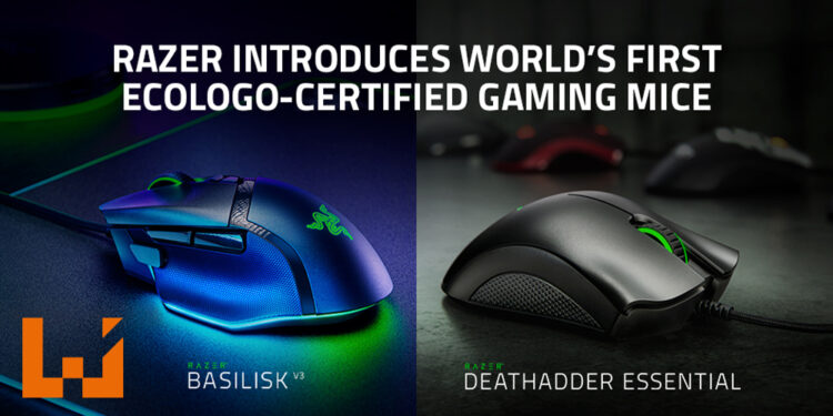 Razer宣布旗下Basilisk V3以及DeathAdder Essential是首款得到ECOLOGO认证的电竞滑鼠！以电竞的方式来庆祝世界环境日！