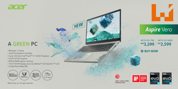 更新Acer Aspire Vero正式公布！售价从RM2,599起！