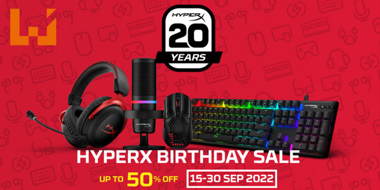 HyperX 20周年生日！今天起至9月30日开启高达50%的优惠活动！