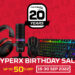 HyperX 20周年生日！今天起至9月30日开启高达50%的优惠活动！