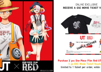 大马UNIQLO与GSC合作！购买《One Piece Film: RED》联动T恤将会附赠戏票！