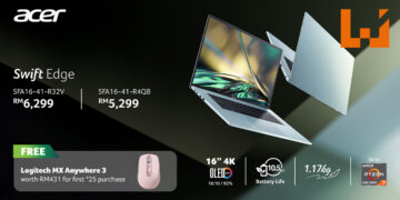 搭载AMD Ryzen 6000系列处理器的全新Acer Swift Edge正式公布！售价从RM5,299起！