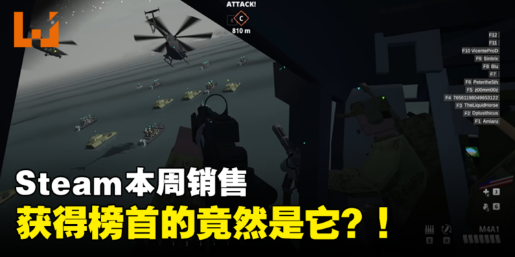 想不到吧！Steam本周销售榜首竟然是这款游戏？！
