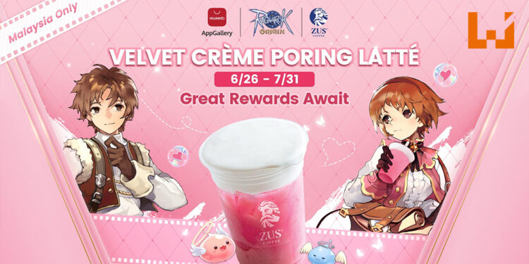 《Ragnarok Origin》、HUAWEI AppGallery与ZUS Coffee推出限定联名饮品VELVET CRÈME PORING LATTÉ！