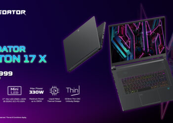 Acer Predator Triton 17 X正式来到马来西亚！售价为RM18,999！