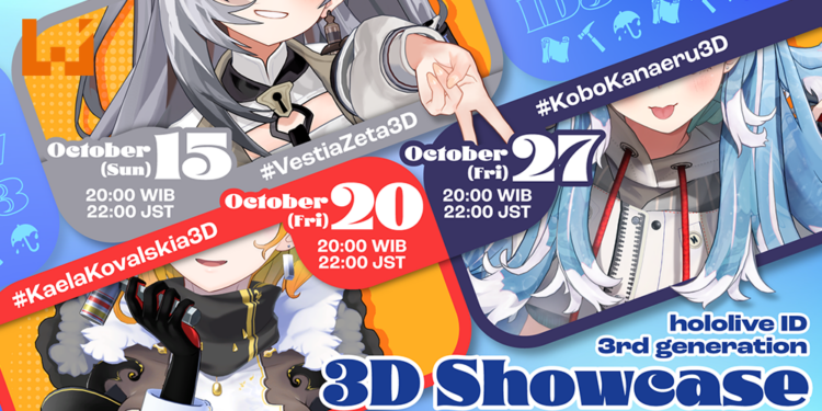 hololive印尼组三期生3D化演示日期敲定!将会有3人合作特别直播!