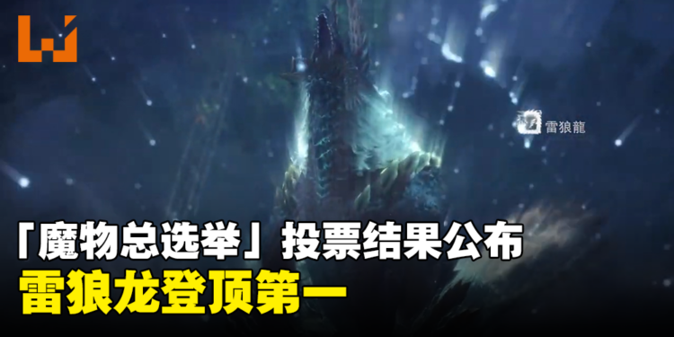 CAPCOM于《Monster Hunter》20周年直播中公布「魔物总选举」投票结果，雷狼龙登顶第一