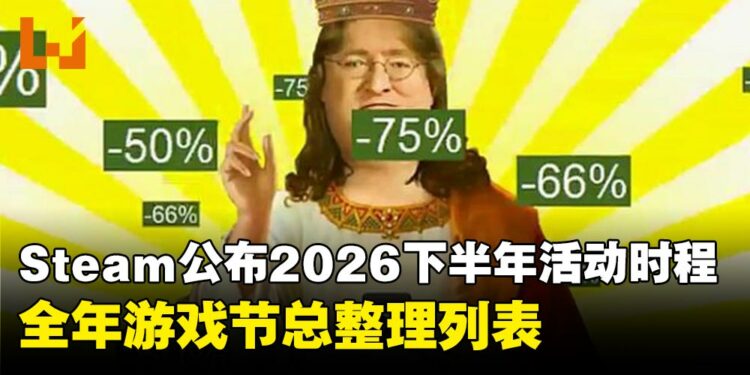 Steam公布2026下半年活动时程:全年游戏节总整理列表